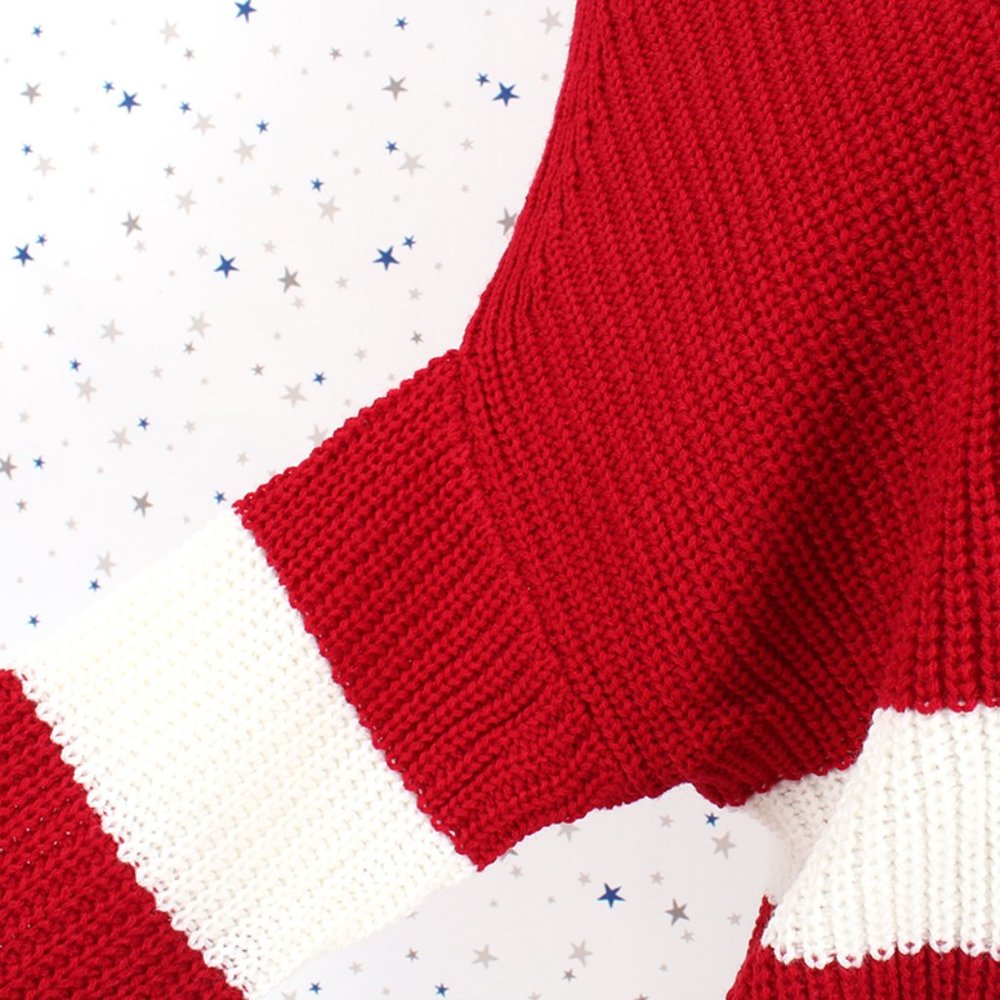 Slouchy Stripe Chunky Knit Pullover Sweater - Picture 4 of 10